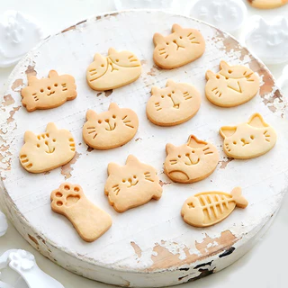 แม่พิมพ์คุกกี้การ์ตูนลูกแมวน่ารัก CatDIY Stampcookie เครื่องตัดอุปกรณ์เบเกอรี่
