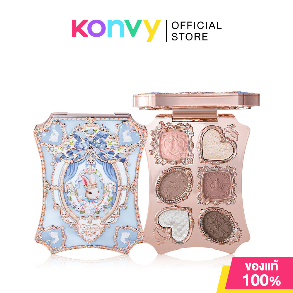 Flower Knows Bunny Garden Collection 6-Color Makeup Palette 6.5g #01 White Bunny พาเลทแต่งตา 6 เฉดสี ฟลาวเวอร์ โนวส์.