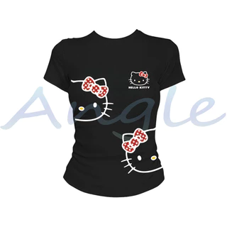「งานเกรดพรีเมียม งานเกรด A」เสื้อยืดยืดหยุ่นกระชับผู้หญิง สไตล์หวานน่ารัก แฟชั่นเสื้อผ้าผู้หญิงสไตล์เกาหลี C79