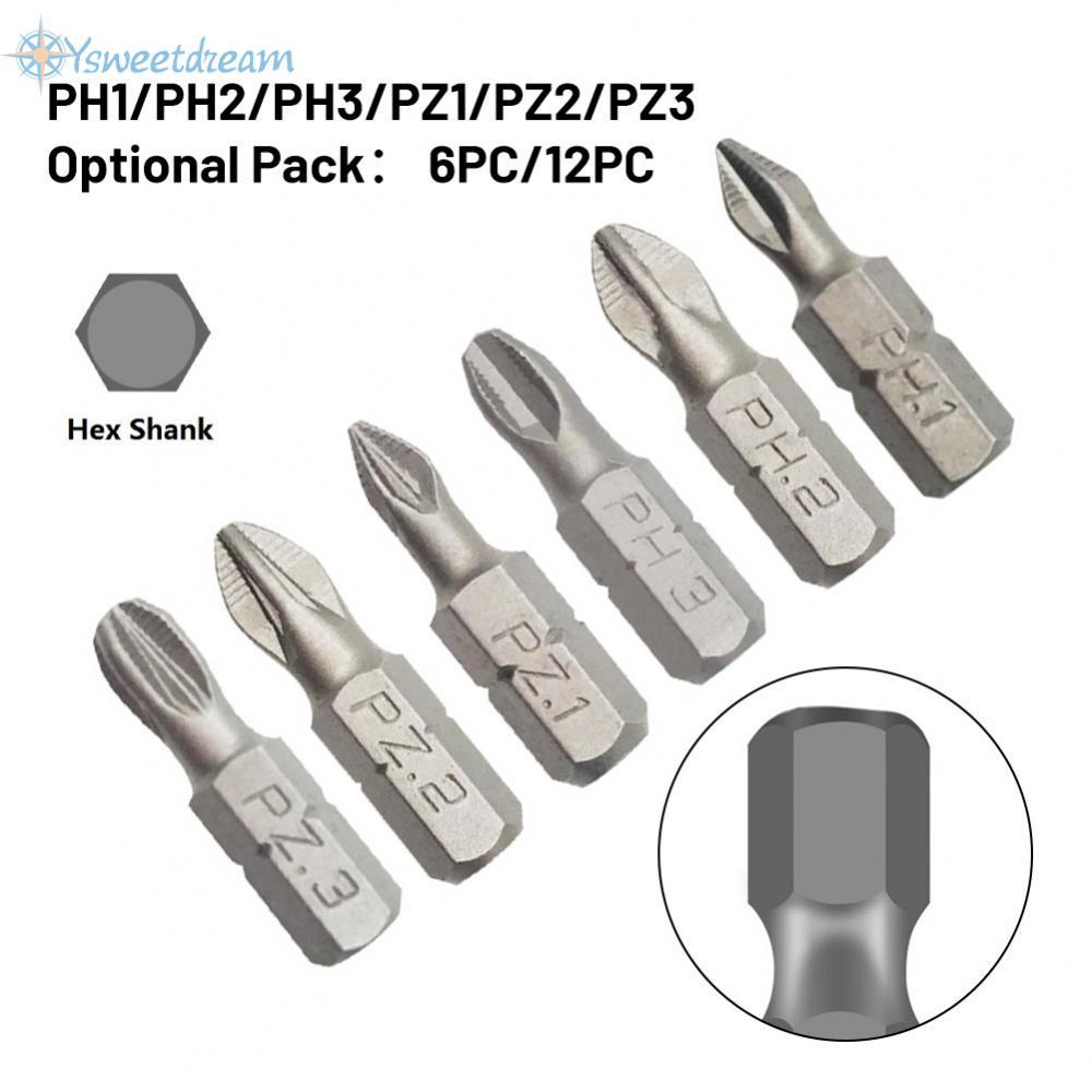 【SWTDRM】Long Lasting Magnetic Screwdriver Bit Set PH1 PZ1 PH2 PZ2 PH3 PZ3 Blue+Silver