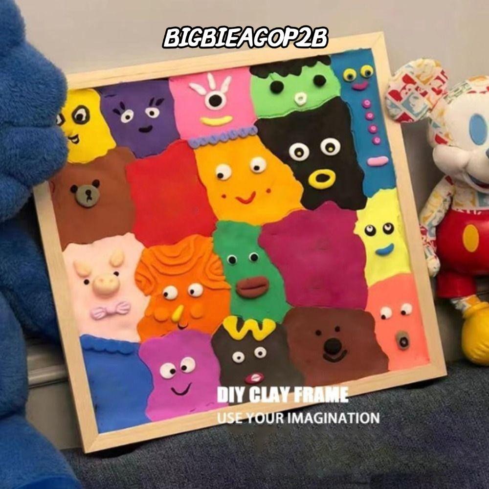 BIGBIEGOP2B กรอบรูป, Cbacktive ไม้กรอบดินเปล่า, งานฝีมือไม้ DIY Party Decor หลายขนาดเดสก์ท็อปเครื่องประดับเด็ก Handcraft