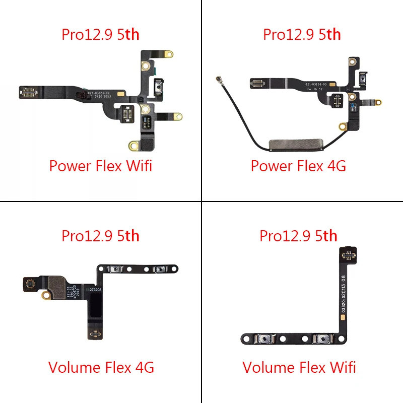 เปิดปิดปุ่ม Volume Switch Control Flex สําหรับ iPad Pro 12.9 2021 5th A2378 A2461 A2379 A2462 ปริมาณ