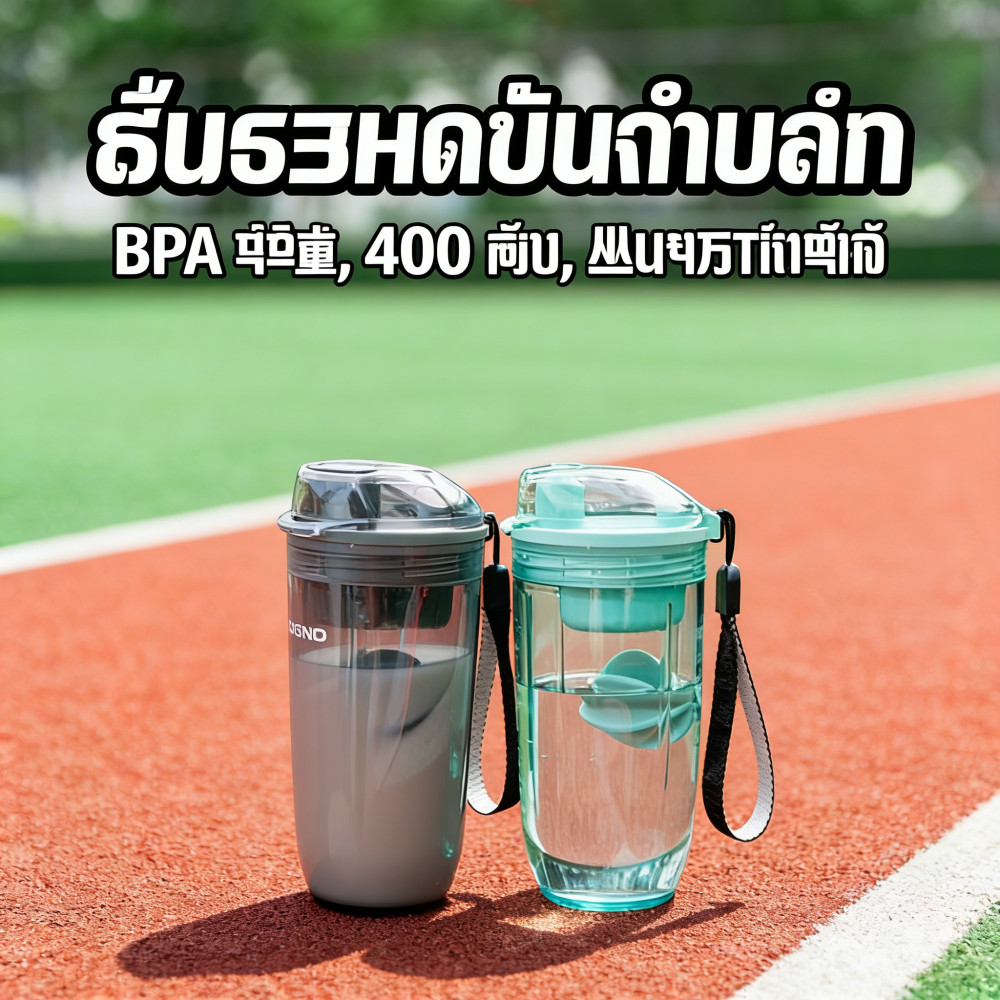 "Shaker Cup 400ml ชาแก้วโปรตีน ไร้ BPA สำหรับวีเยอะโปรตีน"