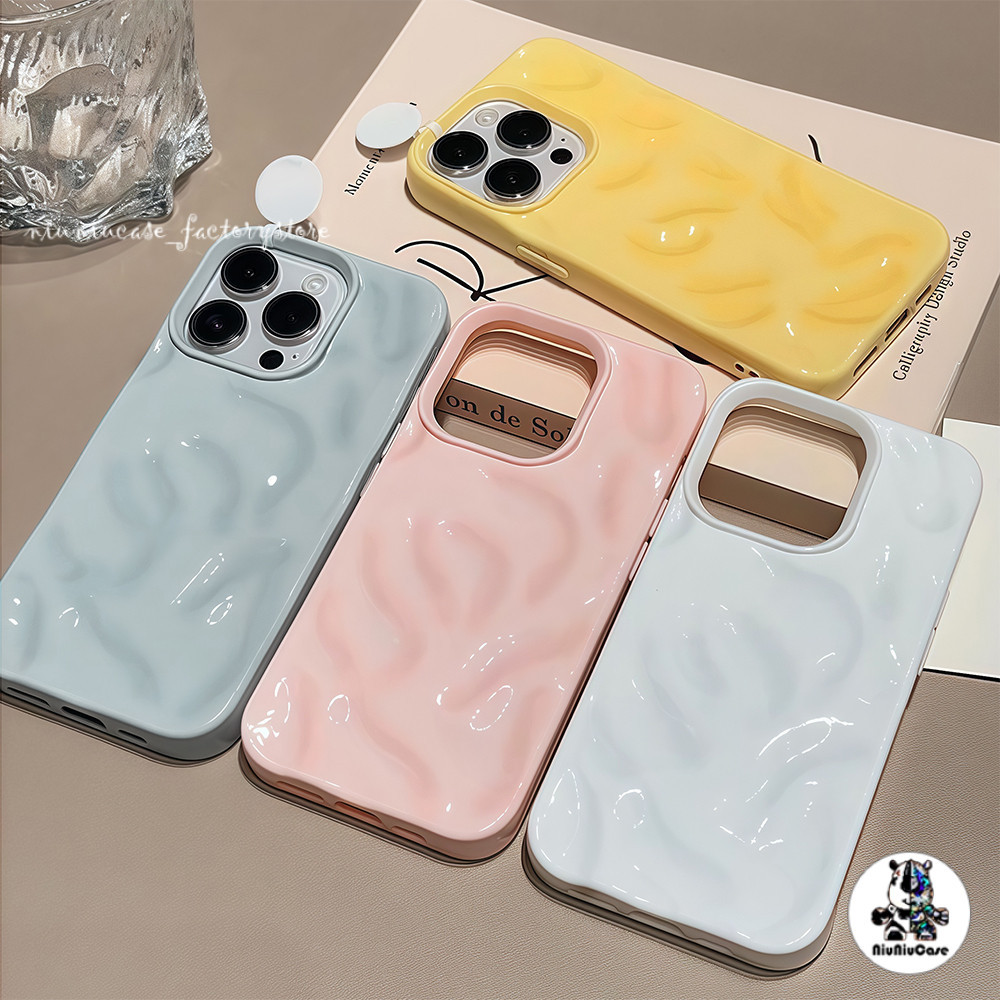 เคสไอโฟน 17 11 15 สำหรับ iPhone 16 13 11 15 14 12 Pro Max 15 14 16 6 6S Plus XR X XS เปลือกสีอมยิ้มสีบริสุทธิ์สีแคมเปญ