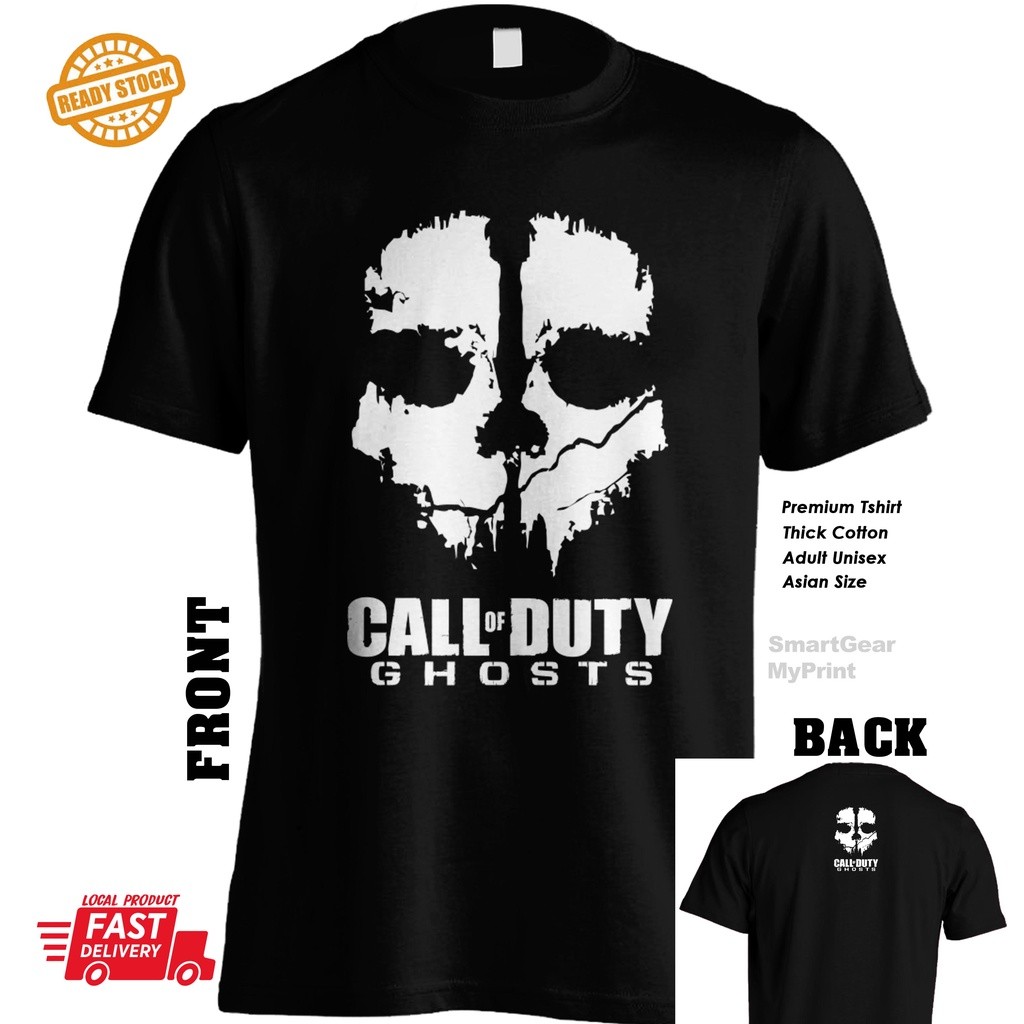 เสื้อยืดคอตตอน Call Of Duty Ghosts สำหรับ PS3 และ XBOX