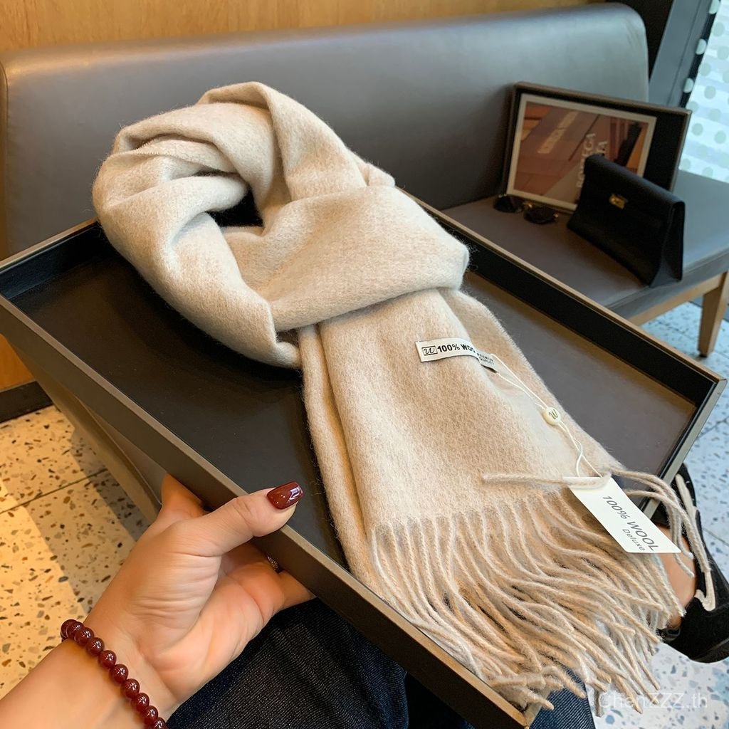 ผ้าพันคอขนสัตว์แท้ 100%, ขนแกะและแคชเมียร์ อุ่นและแฟชั่น