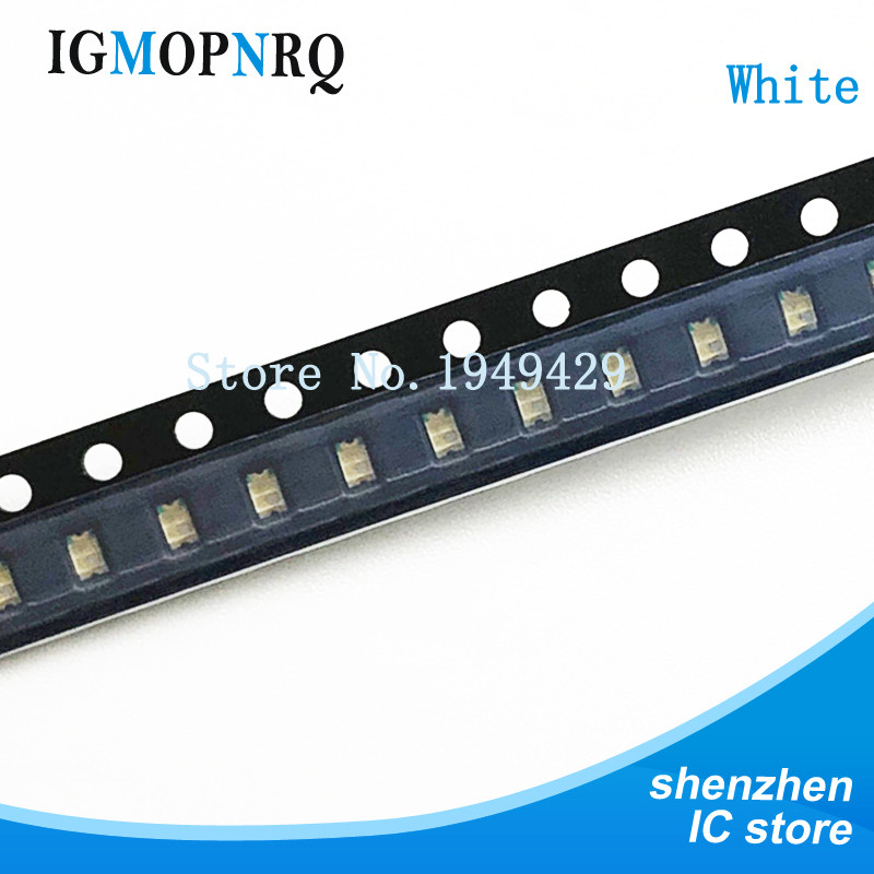 200 ชิ้น/ล็อตสีขาว 0805 SMD LED โคมไฟไฮไลท์ไดโอดไฟ LED ใหม่ขายส่งอิเล็กทรอนิกส์