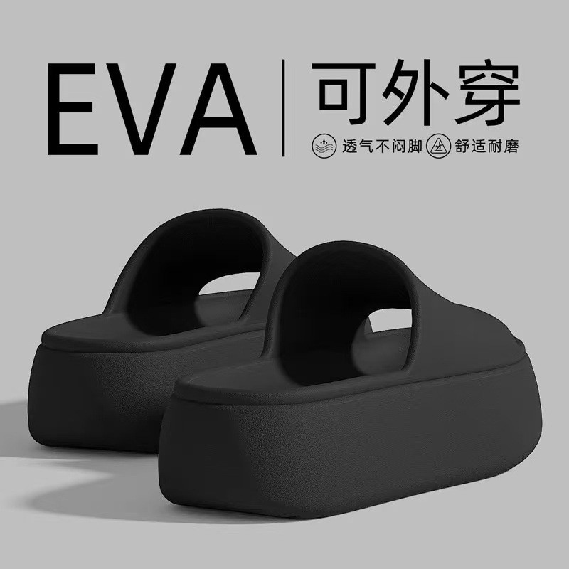 รองเท้าแตะหนาSoled Hard-Soledฤดูร้อนสวมใส่ด้านนอกเพิ่มแฟชั่นเกาหลีรุ่นสบายๆห้องน้ําAnti-Slip Beach e