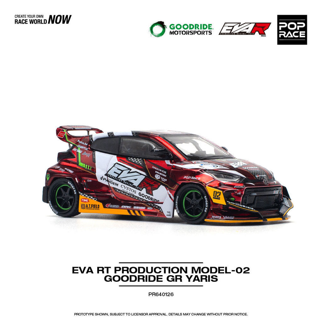 POPRACE 1:64 EVA RT PRODUCTION MODEL-02 GOODRIDE GR YARIS PR640126