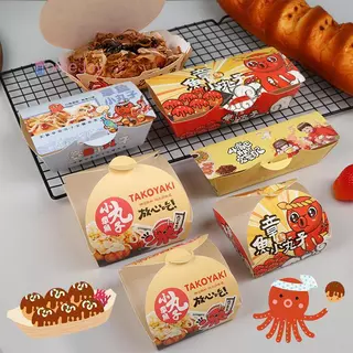 [HomeJoy-t] กล่องทาโกะยากิพรีเมี่ยม 50 ชิ้น/แพ็คบรรจุภัณฑ์Octopusกล่องญี่ปุ่นStreetอาหารทาโกะยากิทิ้งTakeawayขนมขบเคี้ยวบรรจุกระดาษคอนเทนเนอร์ Party Supplies อืม