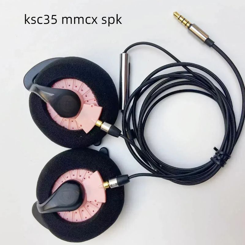 SsdKSC35 หูฟังหูตะขอ MMCX ลําโพงดัดแปลงพร้อมสายไฟ MMCX 3.5 พร้อมไมโครโฟนหูฟัง