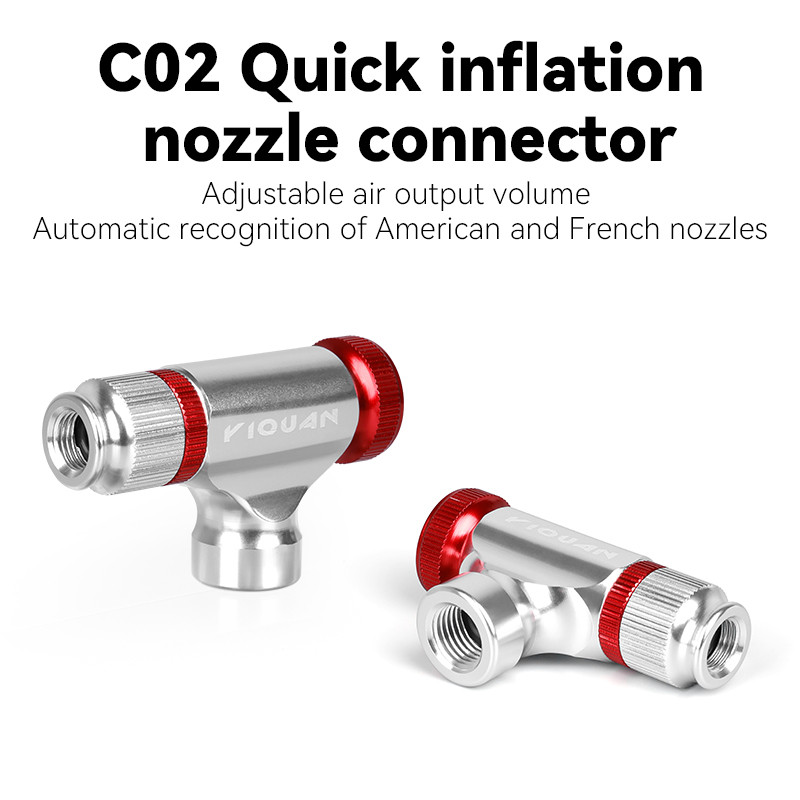 CO2 Bicycle Tire Inflator CO2 Pumps Inflator Head Aluminum Alloy Bike Tire Pump Tool Mini Bike CO2 P