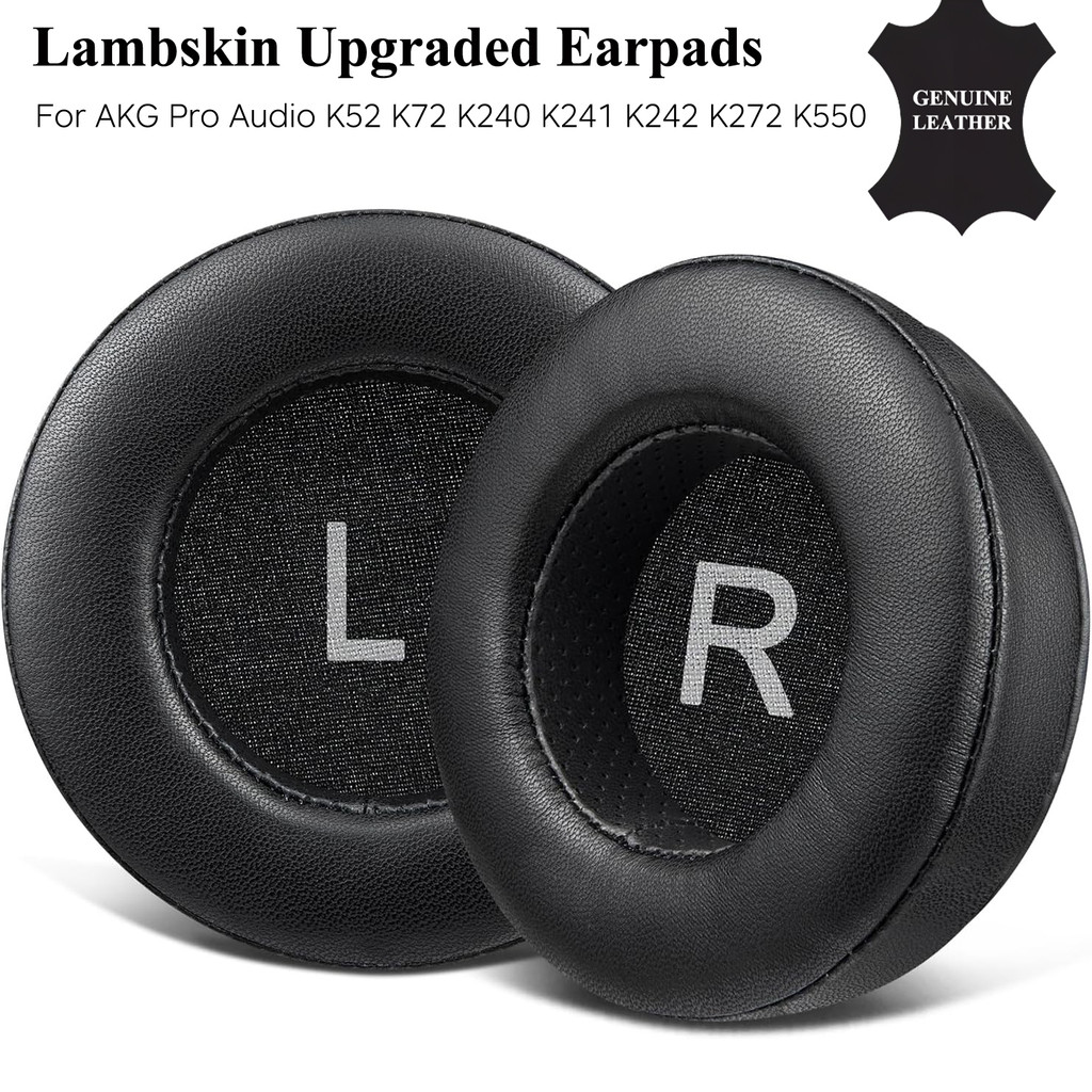 Lambskinแผ่นรองหูฟังอัพเกรดสําหรับAKG Pro Audio K52 K72 K92 M220 K240 K241 K242 K271 K272 K340 K550 