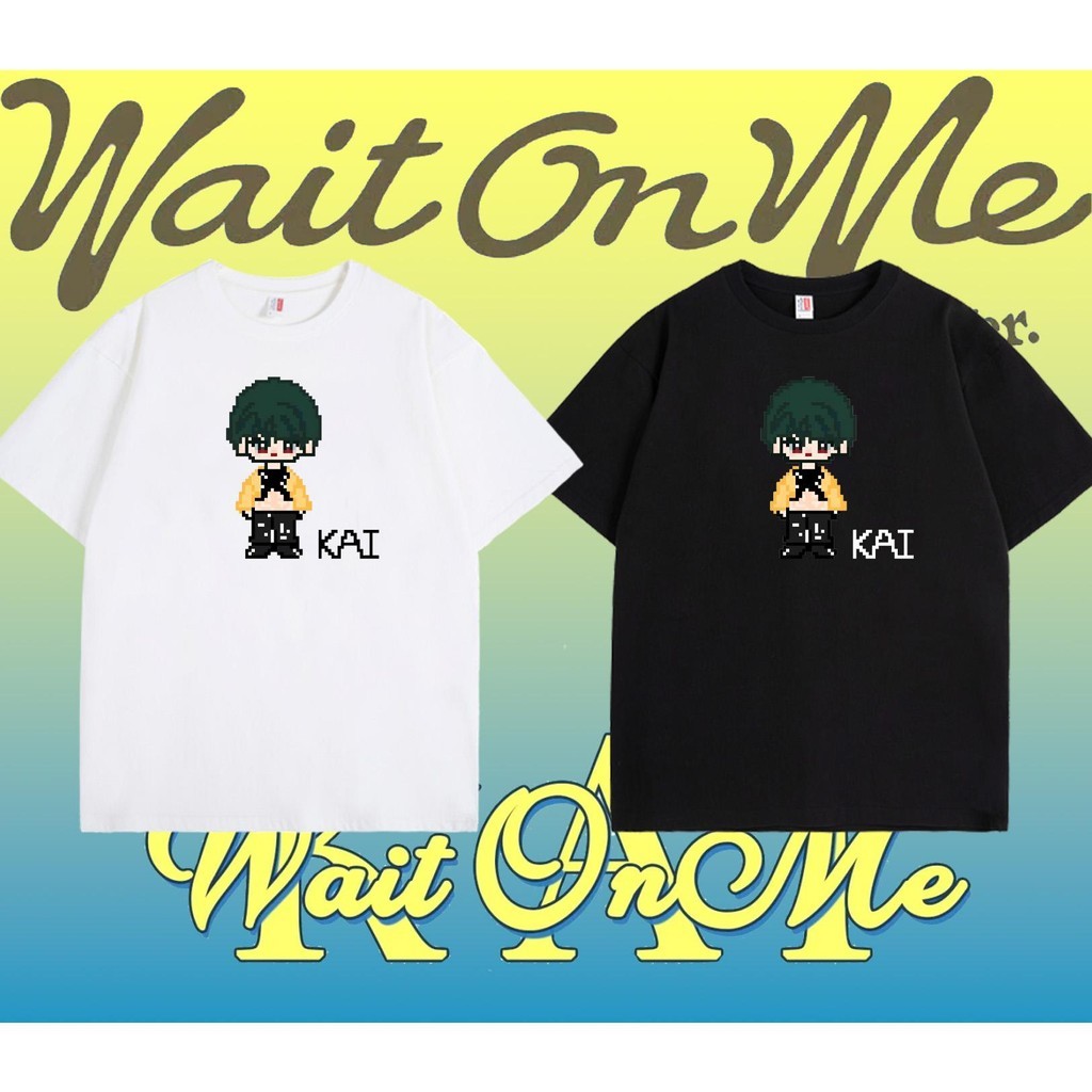 🎨 EXO Kai Shirt the mini4 album “wait on me” สไตล์คลาสสิก ไซซ์ S-5XL #K015
