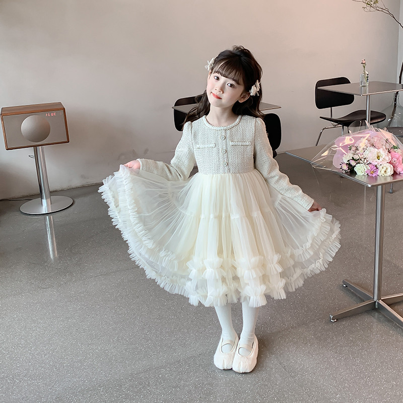 สาวสไตล์ชาแนล2025ชุดใหม่ฤดูใบไม้ร่วงฤดูหนาวชุดฤดูใบไม้ร่วงเด็กฤดูใบไม้ร่วงเสื้อผ้าสาวเจ้าหญิงชุด - รูปที่ 2