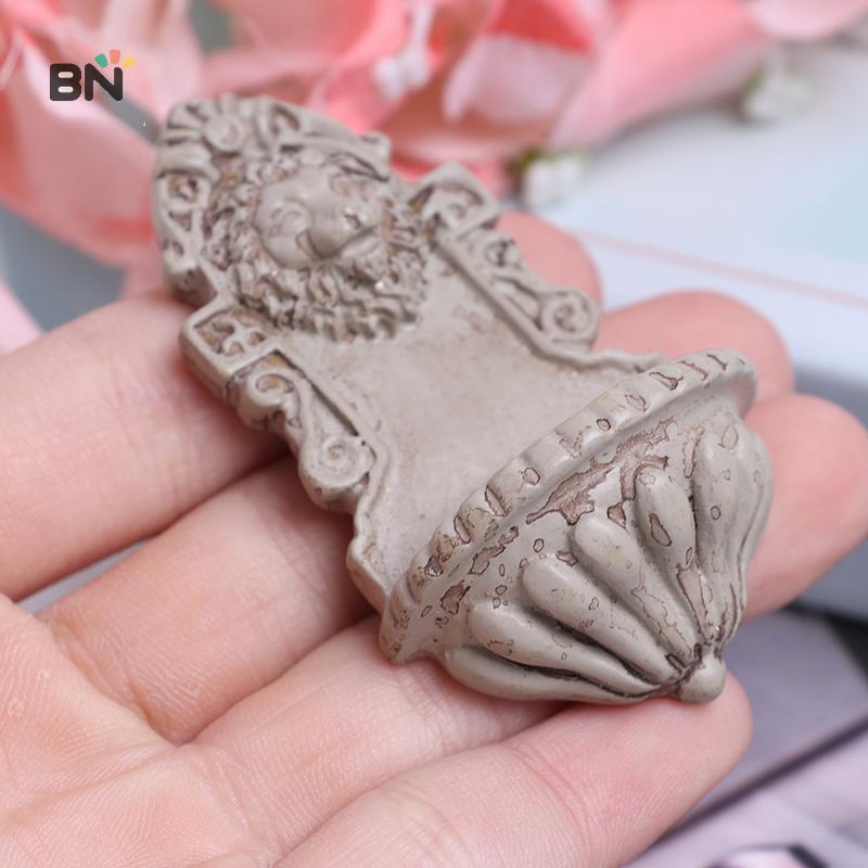 [BN] Dollhouse Miniature Mini Accessories Outdoor Lion Head Model Wall Decorative MT