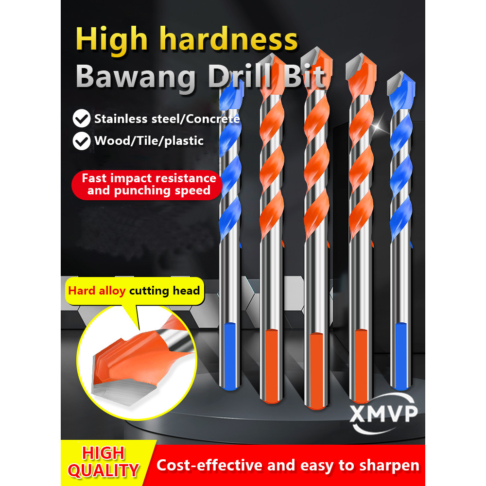 Tile drilling drill bit, cement concrete drilling King drill, special alloy triangular drill for han