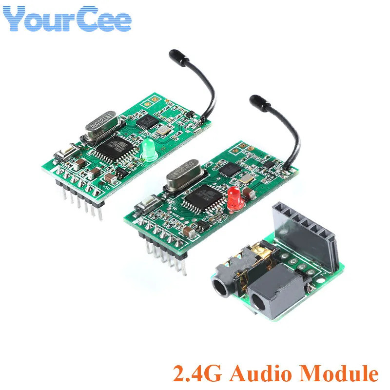 2.4G Analog Audio Module Digital Wifi เครื่องส่งสัญญาณไร้สายบอร์ดโมดูลบอร์ดอินเทอร์เฟซ 3.5-5V