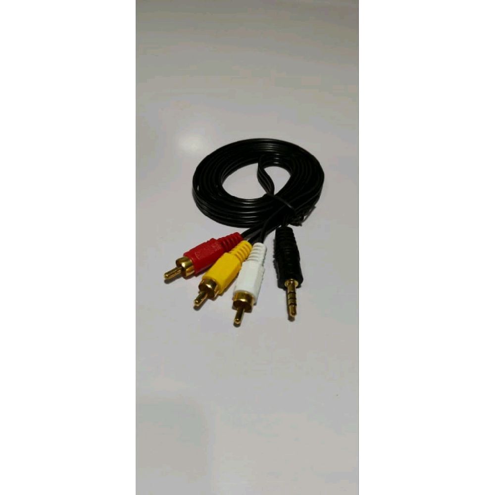 สาย RCA 1 ถึง 3 1.5M สายสเตอริโอขนาดเล็ก แจ็ค 3.5 มม. เป็น RCA 1.5 เมตร ยี่ห้อสีสุ่ม