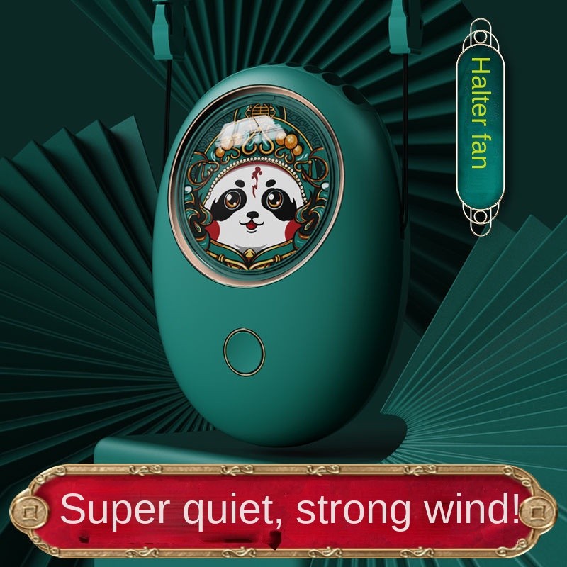 Fan clip clip fan usb small fan best-selling cartoon hanging neck student hand-cranked manual dormit