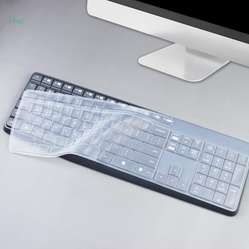 Char Thin Desktop Silicone Keyboards Cover Skin Protectors สําหรับ K235 K375 MK235 MK315