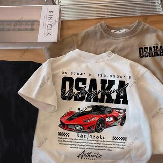 COD 2026 Tokyo Racing Car Printed Kid's T-shirt Fashion Trendy Casual Pure Cotton Top for 3-13 Yrs T11