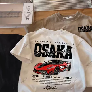 COD 2026 Tokyo Racing Car Printed Kid's T-shirt Fashion Trendy Casual Pure Cotton Top for 3-13 Yrs T11