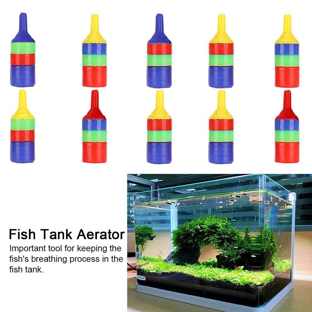 YGBG 10 ชิ้นชุด Aquarium Oxygen Diffuser, Multicolor พลาสติกถังปลา Air Stone, Aquarium อุปกรณ์เสริมลาย Airstone ประสิทธิภาพสูงฟองหิน Aquarium - รูปที่ 6