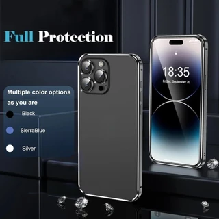 หรูหรา Slim อลูมิเนียมโลหะกันชนเคสโทรศัพท์สําหรับ iPhone 17 Pro Max 12 13 14 15 16 Pro Max & Air | เปลือกแข็งกันกระแทกและป้องกันรอยขีดข่วนด้านข้าง