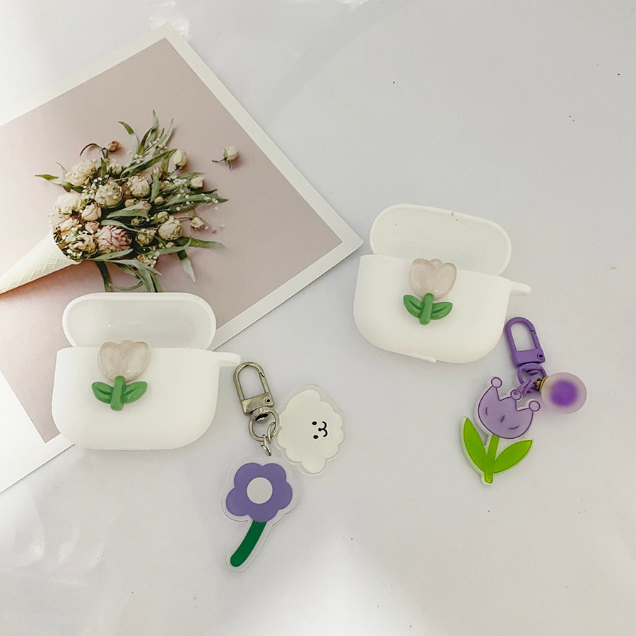 ดอกไม้น่ารักหูฟังสําหรับ QCY MeloBuds ANC HT05 /N30 E10 E20 G1 T21 กรณีซิลิโคนสําหรับ QCY MeloBuds N