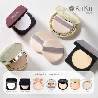 KiiKii Beauty พัฟแต่งหน้า พัฟคุชชั่นงานแป้งพัฟ 2 ชิ้น เนื้อพัฟนุ่ม ควบคุมการเกลี่ยแป้งได้แม่นยำ