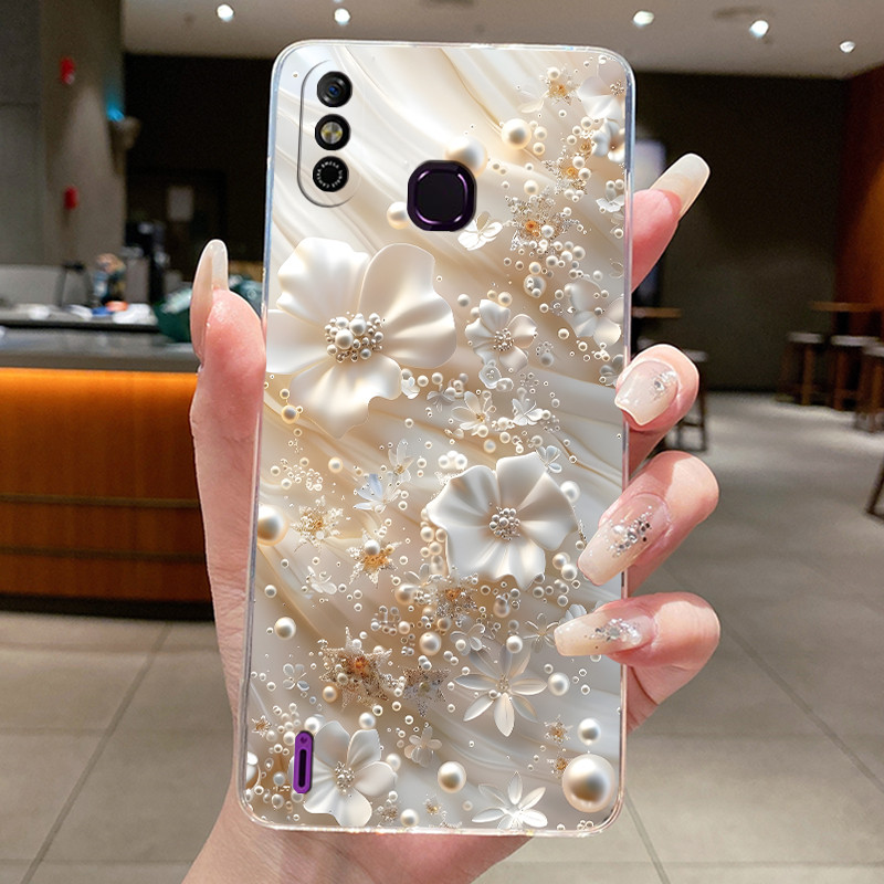 สําหรับ Infinix สมาร์ท 4 4c กรณีหรูหราแฟชั่นผีเสื้อดอกไม้ซิลิโคน Jelly ปกหลังสําหรับ Infinix สมาร์ท 4 X653 เคสโทรศัพท์ - รูปที่ 6