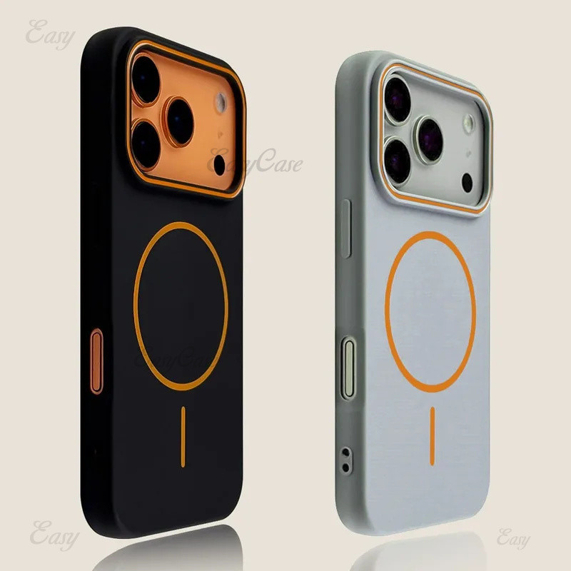 หรูหราแม่เหล็ก Matte โปร่งใสเคสโทรศัพท์สําหรับ iPhone 12 13 14 15 16 17 Pro Max Plus Air กันชนกลับกรณีฝาครอบ