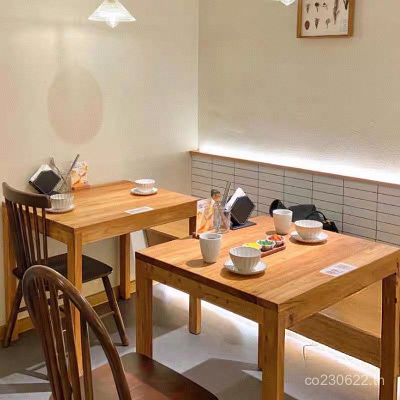 Old Elm Noodle Shop Fast Food ร้านอาหารโต๊ะเก้าอี้รวมกันโต๊ะรับประทานอาหารอาหารสไตล์ญี่ปุ่นเกาหลีโต๊