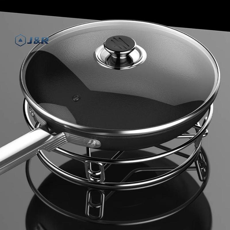 J&R> รอบหม้อ Holde Multi-function Place ทนทาน Firmly อุปกรณ์ครัวหม้อและ Pan ผู้ถือหม้อ Pad สแตนเลส