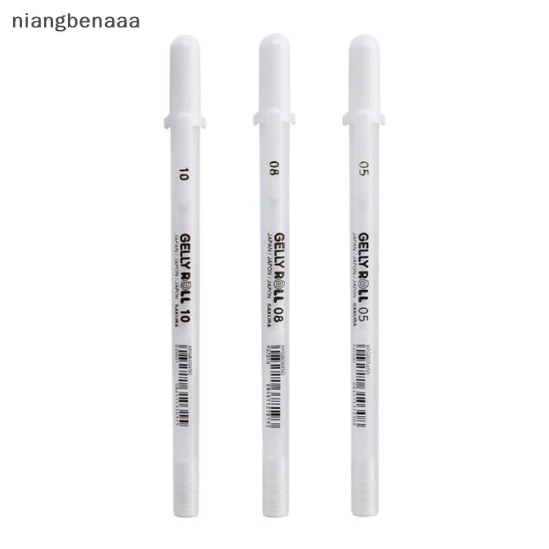 Gelly Roll ปากกาเจลสีขาว 0.5/0.8/1.0 มม. ไฮไลท์มาร์กเกอร์ กระดาษแข็งดํา Art จิตรกรรม