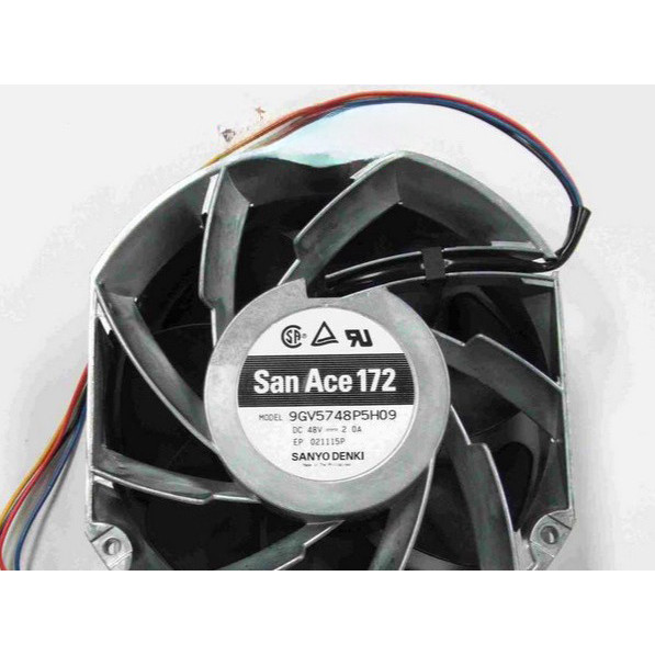 Sanyo 48V นําเข้าระบายอากาศพัดลมดูดอากาศระบายความร้อนพัดลม 17 ซม.พัดลมสูบบุหรี่/พัดลม Exhaust 9GV574