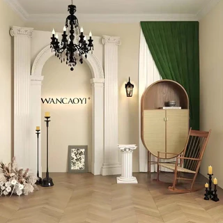 Large size 300-180 cm. [Shipped from Thailand, fast delivery] Decorative background fabric for luxury villas, simulated