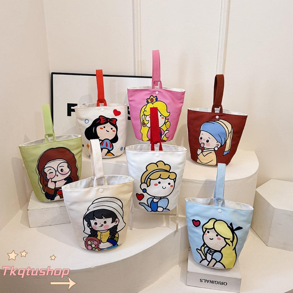 IMIHAN1 Tote Bag, กระเป๋าถือผ้าแคนวาสแบบถือ, แฟชั่นขนาดเล็กความจุขนาดใหญ่หลายสีถุงอาหารกลางวันผู้หญิงสาว