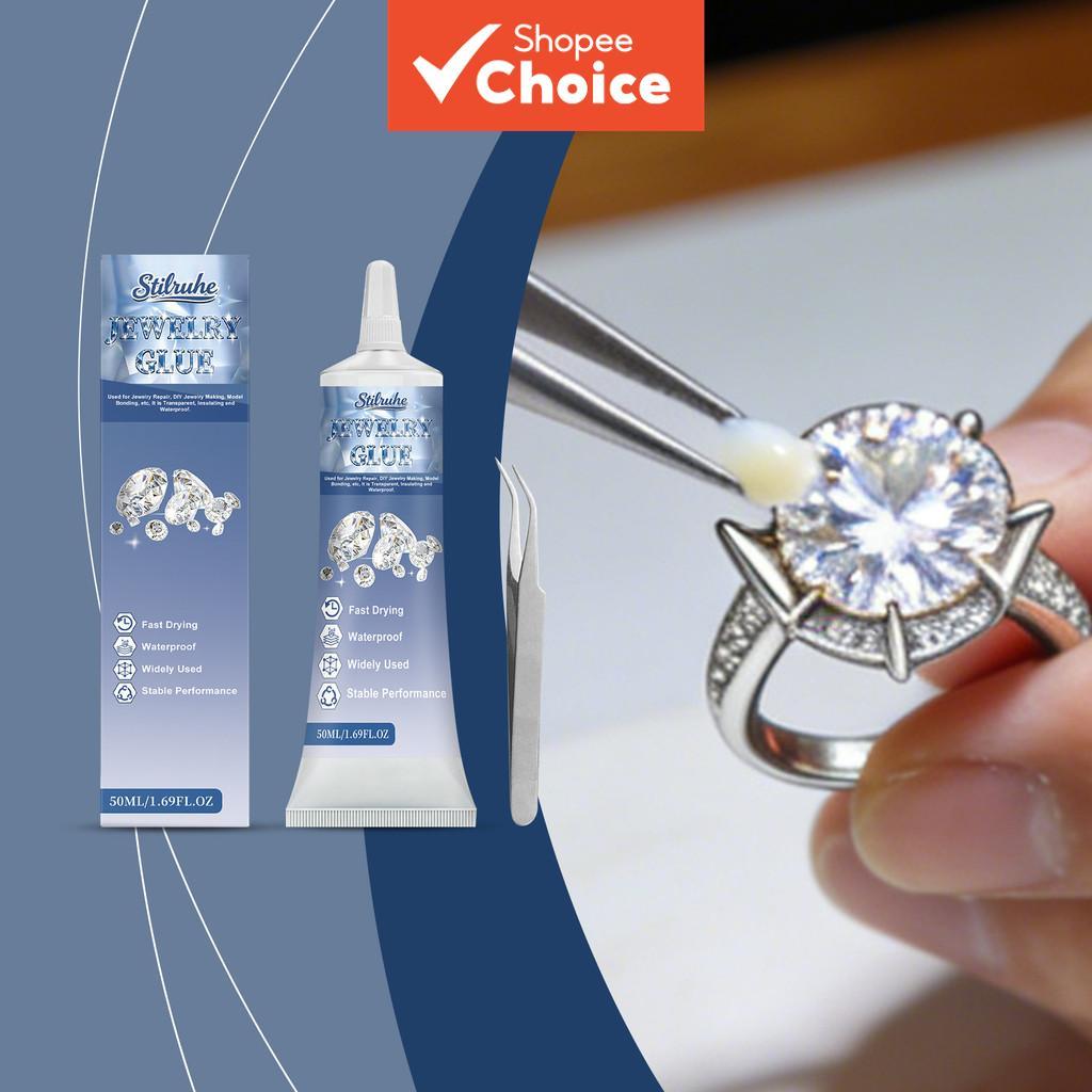 เครื่องประดับกาว 50ml Polyurethane 10 & Glycerin สูตรสําหรับอัญมณีโลหะและแก้ว Bonding โปร่งใสและแห้งเร็วสําหรับ DIY ซ่อมหัตถกรรมใช้ในบ้าน