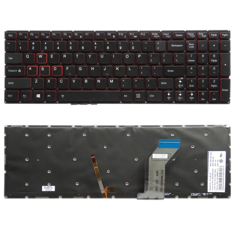 พร้อมส่ง US Version คีย์บอร์ดแบ็คไลท์สําหรับ Lenovo Ideapad Y700 Y700-15 Y700-15ISK Y700-15ACZ Y700-