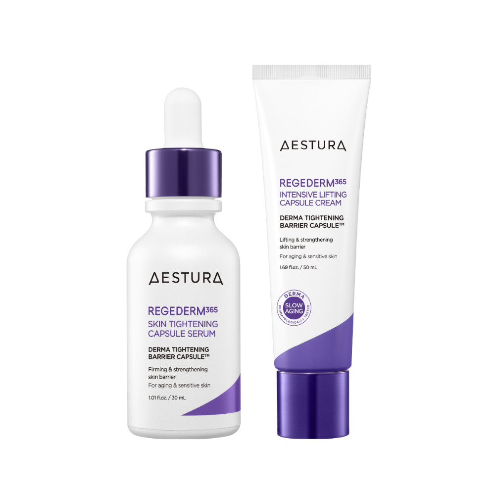 [เซ็ตลดเลือนริ้วรอย] Regederm365 Skin Tightening Capsule Serum 30ml + Regederm365 Intensive Lifting Capsule Cream 50ml