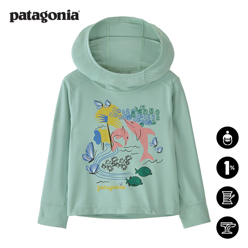 หมวกเสื้อยืดมีฮู้ดแห้งเร็วสําหรับเด็ก SW 61257 patagonia patagonia
