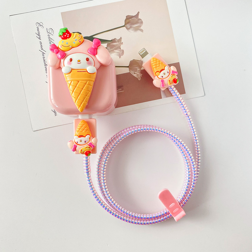 น่ารัก Melody Charger Protectors Charger เคสป้องกันสําหรับ iPhone 40W Adapter 17pro Max