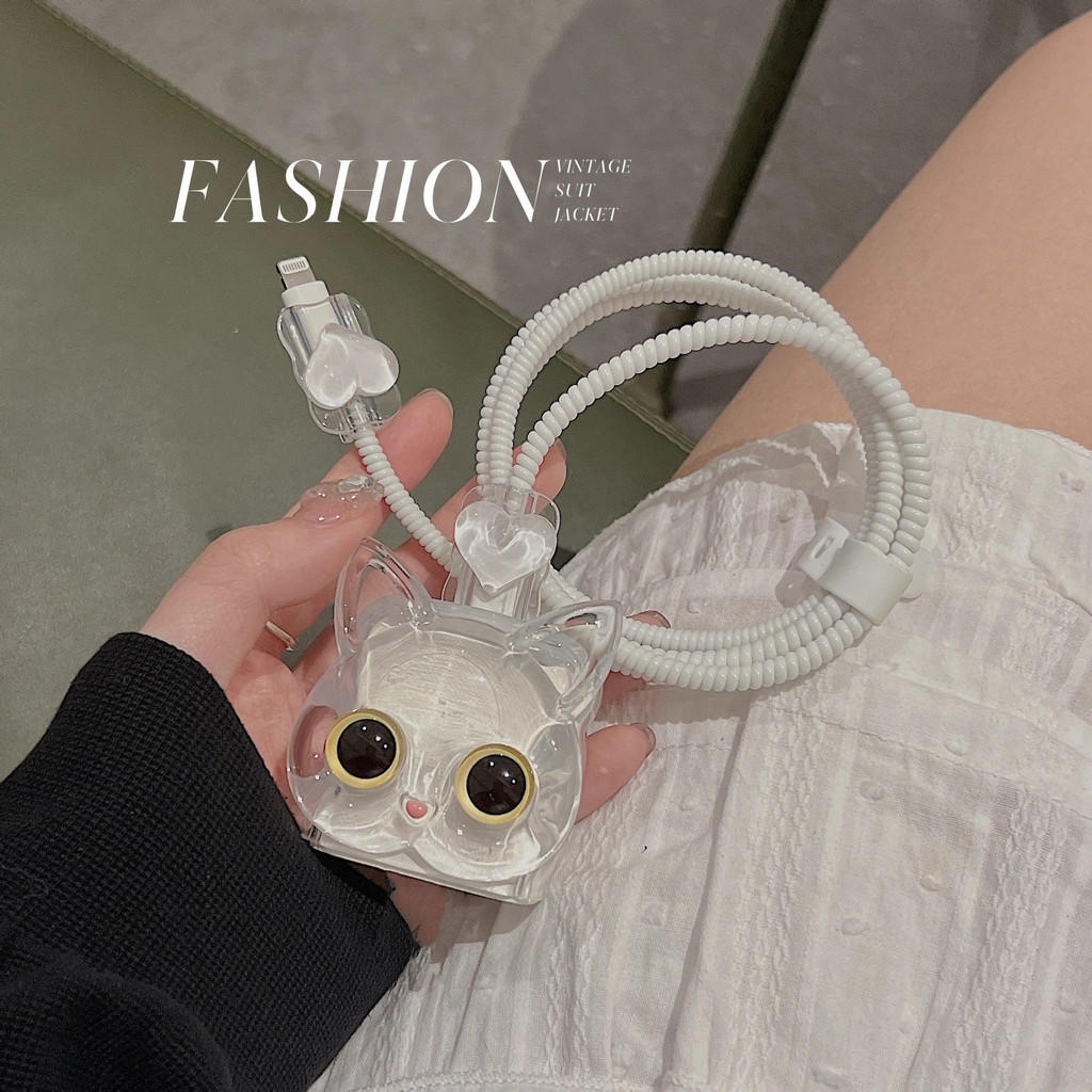 รูปแบบนกฮูก 40w Fast Charger Adapter Cover Universal Anti-Bite Silicone Soft Case เข้ากันได้กับ iPho