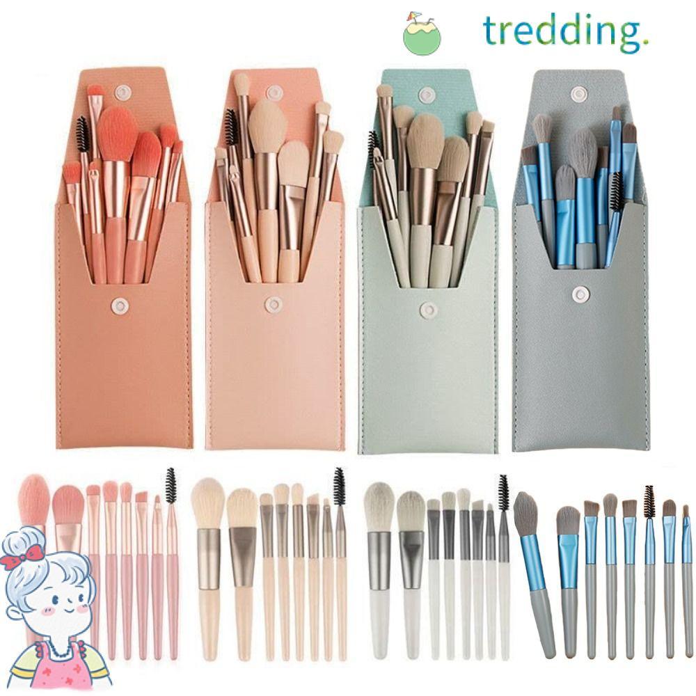 TREDDING491 ชุดเครื่องมือแต่งหน้า 8 ชิ้น, Eye Facial Beauty Soft Bristle Make Up Brush, Fashion Prem