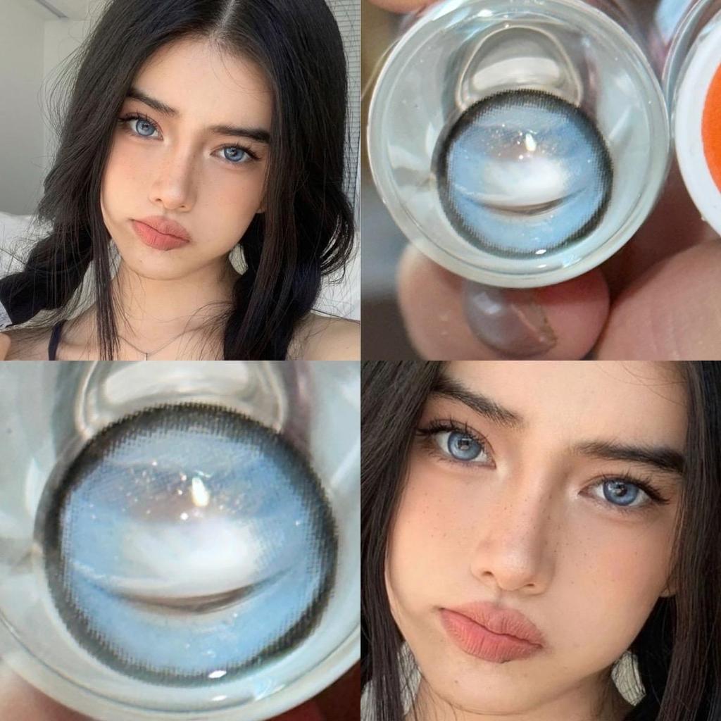 Ss Blue คอนแทคเลนส์ สีฟ้า ขนาดตาโต (Bigeyes) กรองแสง uv เลนส์แท้จดทะเบียนถูกต้อง (บิ๊กอาย คอนแทคเลนส์ Bigeye