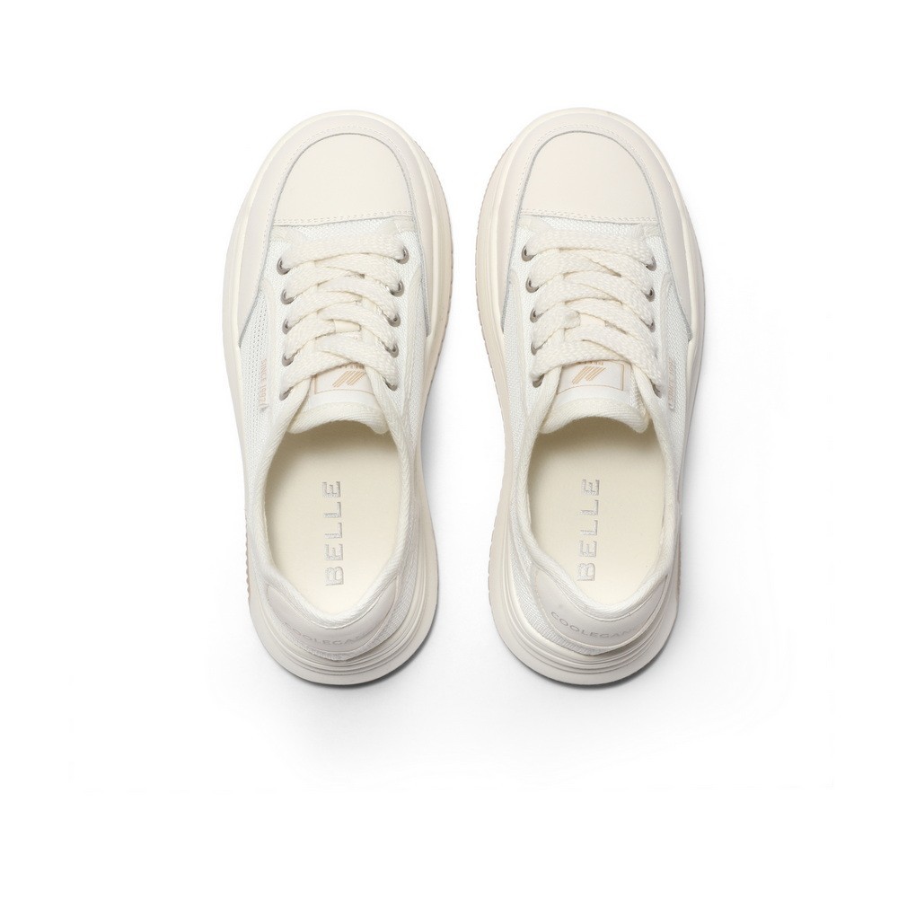 Baili Breathable ตาข่ายรองเท้าสีขาวรองเท้าขนมปัง 2023 ฤดูร้อนสไตล์ใหม่รองเท้าผู้หญิงหนา Soled รองเท้