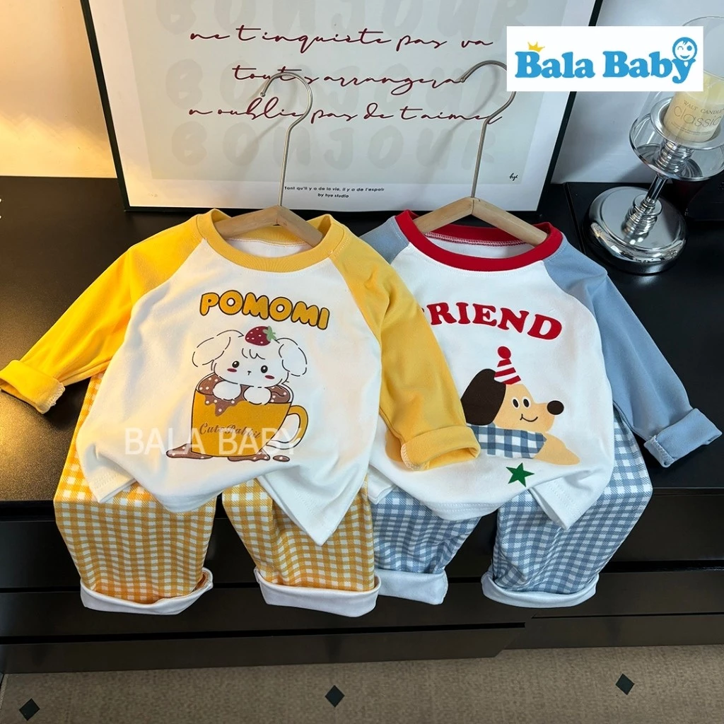 ชุดลำลองเด็ก เสื้อแขนยาว+กางเกงขายาว ชุดแฟชั่นเด็ก Size80-120cm CXT10