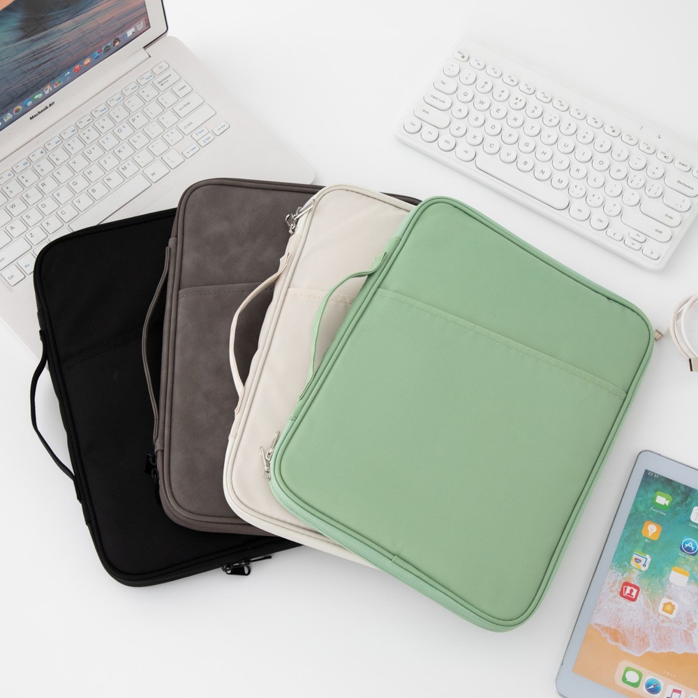กระเป๋าiPad 11 13 นิ้ว พร้อมกระเป๋าด้านหน้า - ผ้ากันน้ำ ขอบกันกระแทก Delin store ✨california223.th✨
